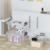 Cetomo Lidded Storage Bin, Tote Organizing Container with Handle and