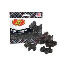 Needzo Red and Black Licorice Scottie Dogs, Gluten Free Vegetarian Friendly Gummy Candies Variety Pack, Healthy Snacks for Adults, Pack of 2