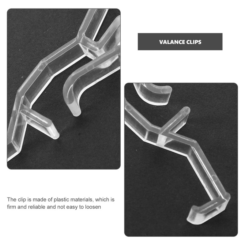 Kichvoe 20Pcs Blinds and Valance Clips Wear-Resistant Blind Clips Plastic