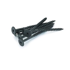 2-1/2'' Black #10 Powerhead Wood Screws, 50-Pack