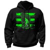 SafetyShirtz Men's Bigfoot Hi-Vis Stripe Hoodie, Neon Green/Reflective/Black - X-Large