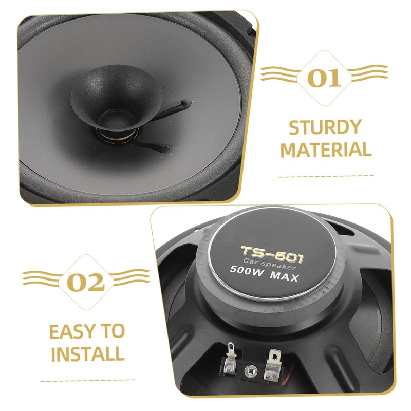 Ipetboom Car Speakers with High Tweeters Easy Install Car Audio