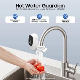 Tankless Electric Heater Instant Water Heater for Bath 3000W Instant Hot LCD Digital Water Heater For Bathroom 110V