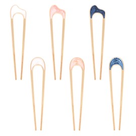 French Hair Pin Metal Gold Hair Pins for Women Buns U Shaped Hair Pins for Women Styling Hair Fork for Thick Hair Girls Hair Accessories