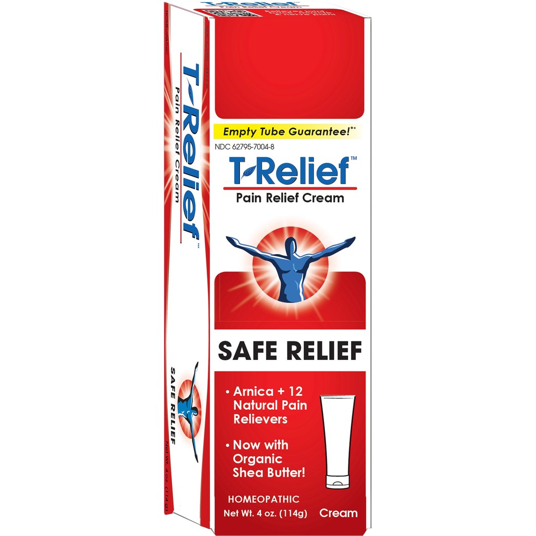 MediNatura T-Relief Natural Pain Relief with Arnica + 12 Plant-Based Pain Relievers - 4 oz Cream