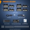 Nilight 8PCS Led Strobe Lights with Controller 12V 24V Sync
