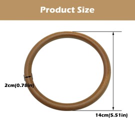 TUKEVA 2 Pieces DIY Handmade Bag Accessories Handle Handbag Handle Wooden Bag Handle Bag Handle Accessories Perfect Accessory for DIY Handbags, Shopping Bags (Brown)