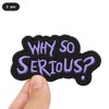 2 Pcs serious Embroidered Appliques Patch with Hook and Loop