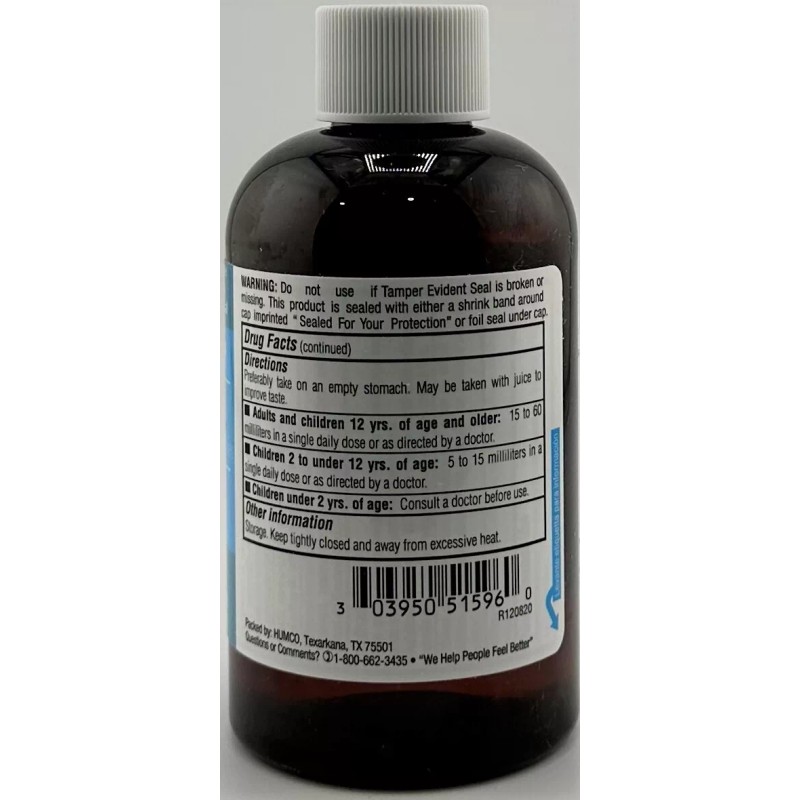 Humco Castor Oil 6 OZ 100% Pure Cold Pressed ODORLESS