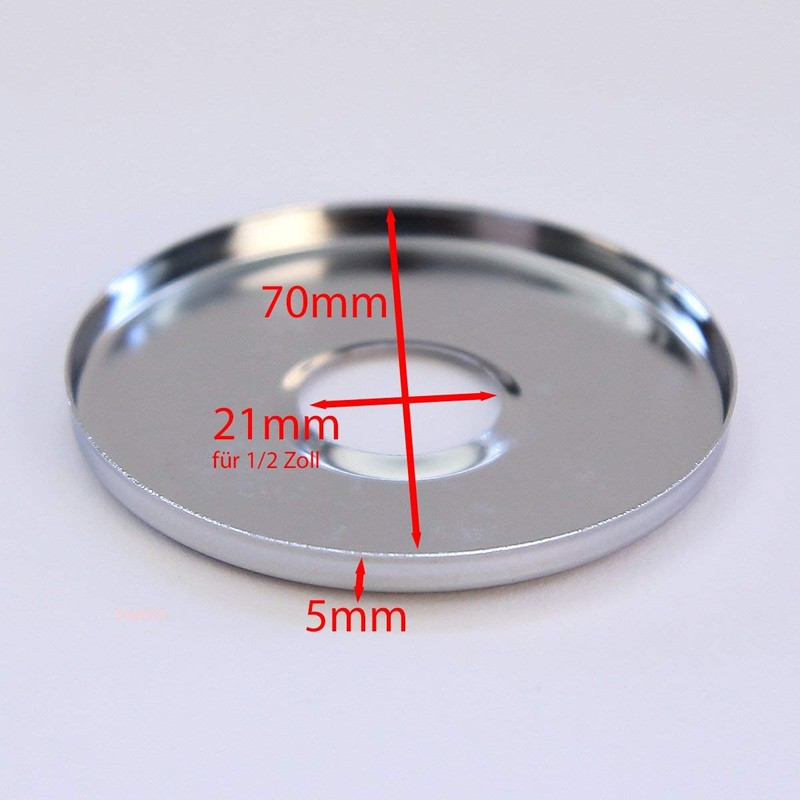 Screw rosette rosette for wall fittings, wall arm, inlet arm