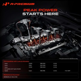 A-Premium 3 Yellow Ignition Coils with 3 Spark plug Wires