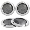 Unlorspy 4pcs Silver Round Speaker Grills Cover 2 Inch Car