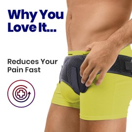 ARMSTRONG AMERICA Double Hernia Belt for Men Inguinal Hernia Support | Groin or Lower Abdominal Hernia Truss Hernia Support Belt | With Pressure Pad Fits Left or Right Groins (SMALL)