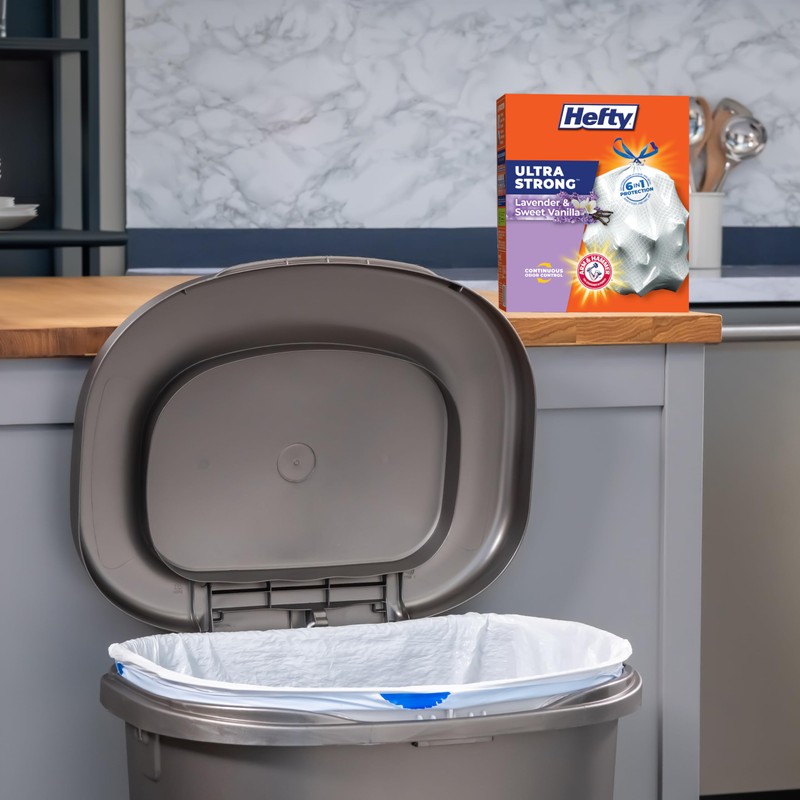 Hefty Ultra Strong Tall Kitchen Trash Bags, Lavender & Sweet