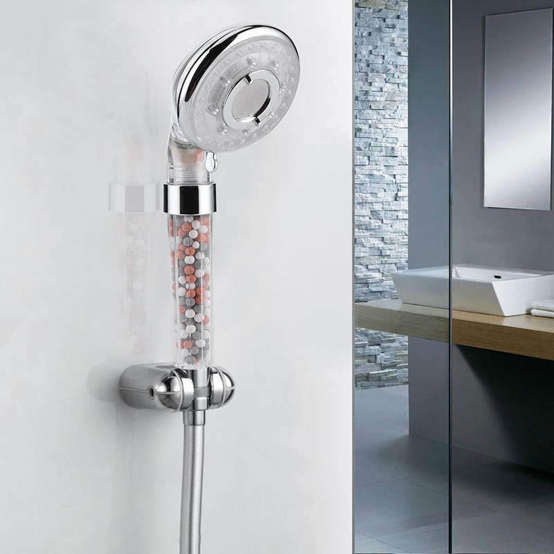 LED Negative Ion Shower Head Handheld WaterSaving Pressurized Hand Shower