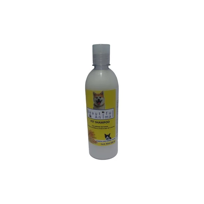 Shampoo Perro Con Extracto De Avena Beautiful Animal 500 Ml.