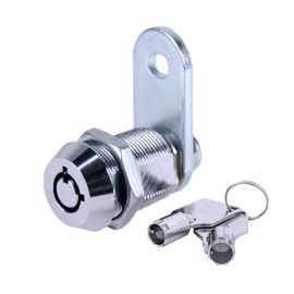 FJM Security MEI-2400AM-KA Tubular Cam Lock for Smart Home, Cabinet Locks Baby Proofing Solution, Door Lock & Drawer Lock for Home Improvement, with 7/8" Cylinder, Keyed Alike, Chrome Finish