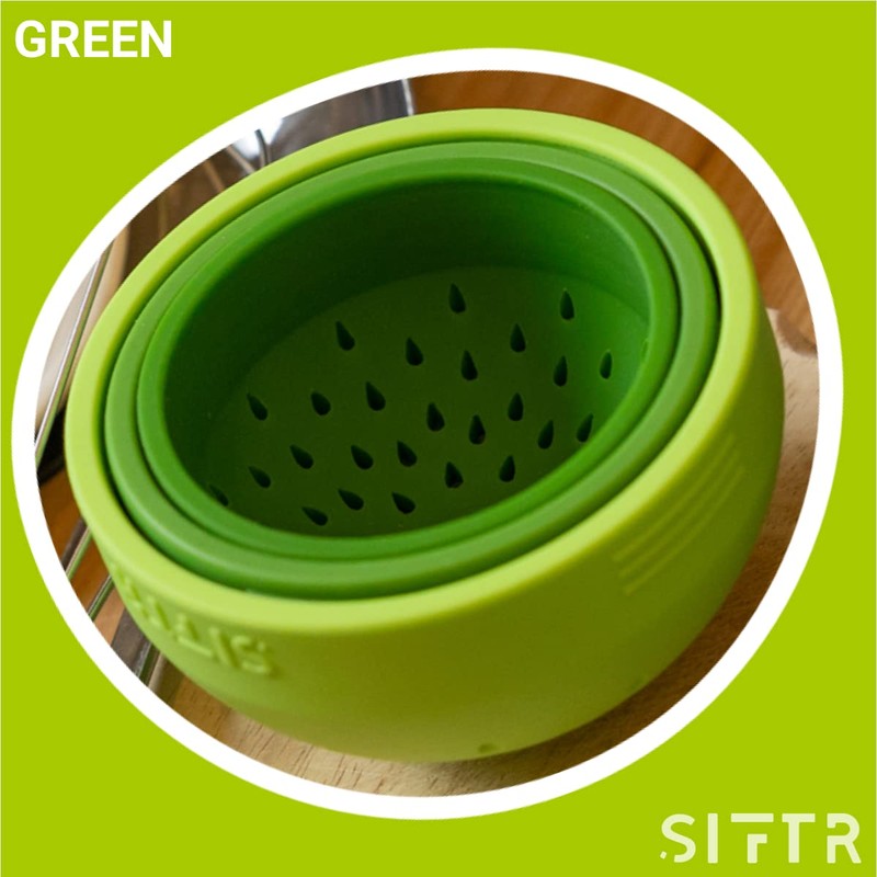 SIFTR (GREEN) Nesting Can Strainer Mini Colander Set - Space