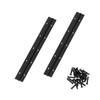 AurDo 2Pcs 10inch Black Heavy Duty Continuous&Piano Hinges,1.2" Open Width