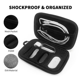 EVA AI Voice Recorder Travel Case - NotePin Storage Box, Shockproof Design with Integrated Mesh Accessory Pouch, Perfect for Travel and Daily Use