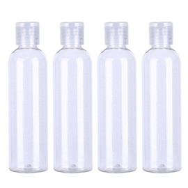 ZYC 100 ml clear plastic travel bottle set, toiletries, leak-proof toiletries travel container, refillable shampoo liquid conditioner empty squeeze bottle（4pcs）