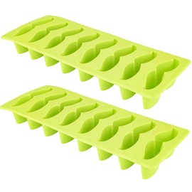 Mustache Ice Cube Tray - Fairly Odd Novelties - Funny Novelty Gag Facial Hair Mold Gift, 2 Pack