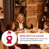 LIOOBO 6 Sets Christmas Hat Scarf Creative Beautiful Bottles Cap