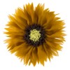 ELSKERJW Flower Shaped Fun Throw Pillows Mustard Yellow Round Cushion