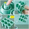 Collapsible Sicles Molds 6 Ice Makers Silicone Ice Molds Reusable