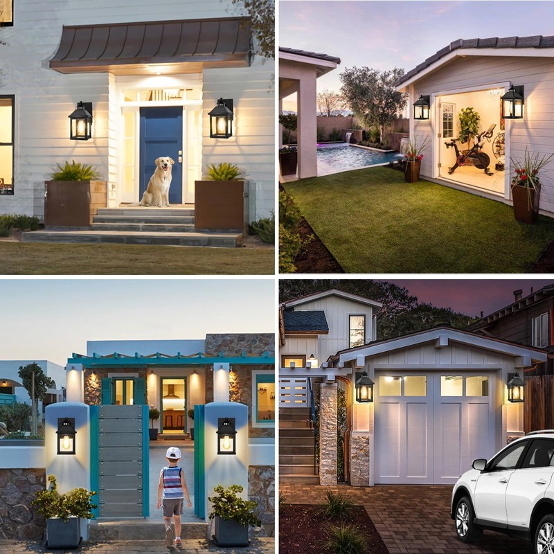 AEQ Solar Porch Lights Outdoor, Solar Sconce Lights Outdoor with