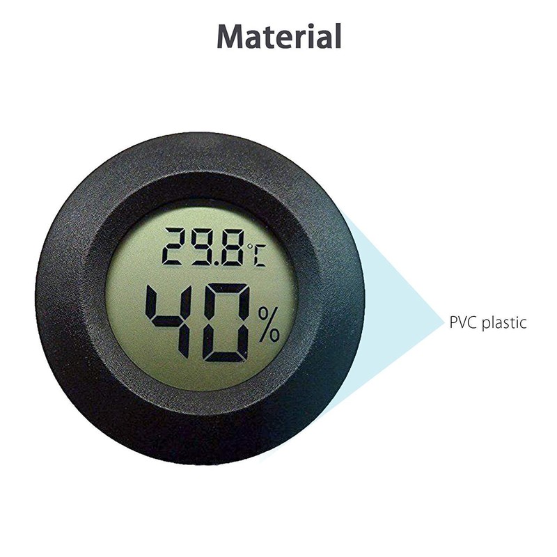 DollaTek Mini Digital LCD Temperature Humidity Meter Thermometer Hygrometer Round