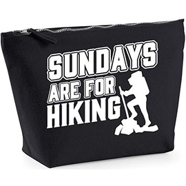 Hippowarehouse Sundays Are For Hiking printed make up cosmetic wash bag 18x19x9cm
