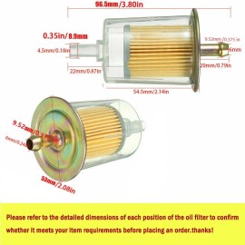 Unbranded 5 Packs 3/8" Fuel Filters Industrial Universal Motorcycle Inline Gas Fuel Line