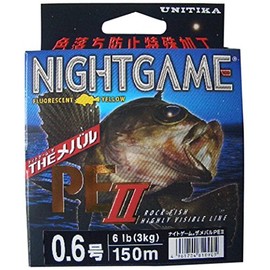 UNITIKA Line Night Game The Mebaru PE II 150m 0.6 Yellow