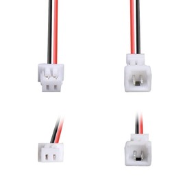 LYJEE 2 Pin Connector, 30 Pairs Mini Wire Connectors, 1.25 mm JST 2 Pin Micro Electrical Male and Female Connector Plug with 80mm Wire Cable