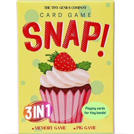 TGC 3-in-1 Snap Cards Game Set: Snap & Memory Match, 2-6 Players, Ages 4+, Family Fun, Travel-Friendly, Educational Game for Kids & Adults, Perfect for Parties & Homeschool 52 Cards included