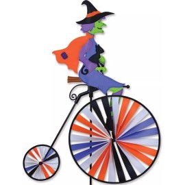 Premier Kites High Wheel Bike Spinner--WITCH --Yard Stake, Garden Decor by Premier Designs