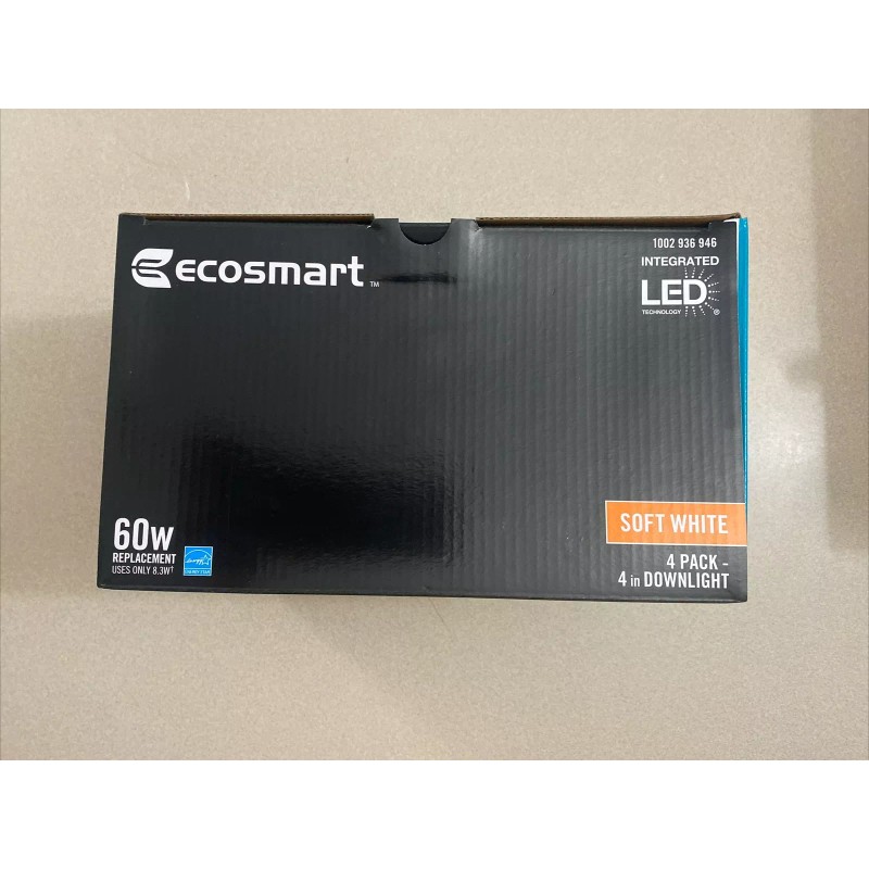 Eco-Smart EcoSmart (60W replacement) 4" White LED Recessed Trim Daylight