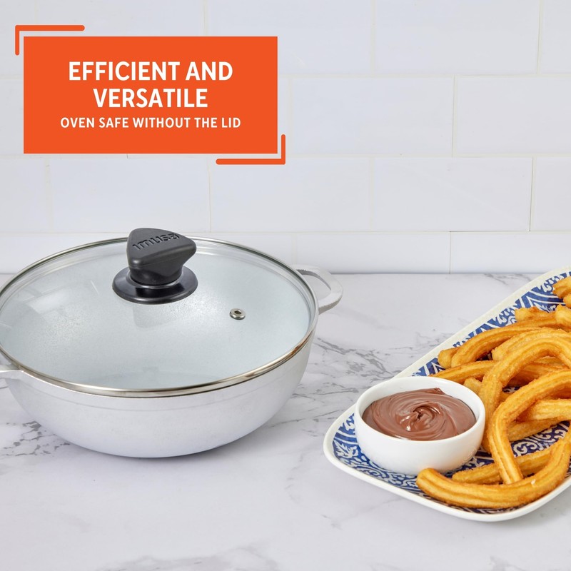 IMUSA Caldero Stock Pot with Glass Lid 2QT, 20cm, Cast