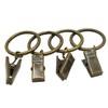 IPEAK 50 Pack Curtain Clips with Rings, Metal Curtain Rings