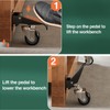 DOZAWA Workbench Casters Kit, 700 Lbs Retractable Casters Set of