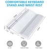 Laokiiy Keyboard Riser,Computer Stand Acrylic Tilted Holder for Easy Ergonomic