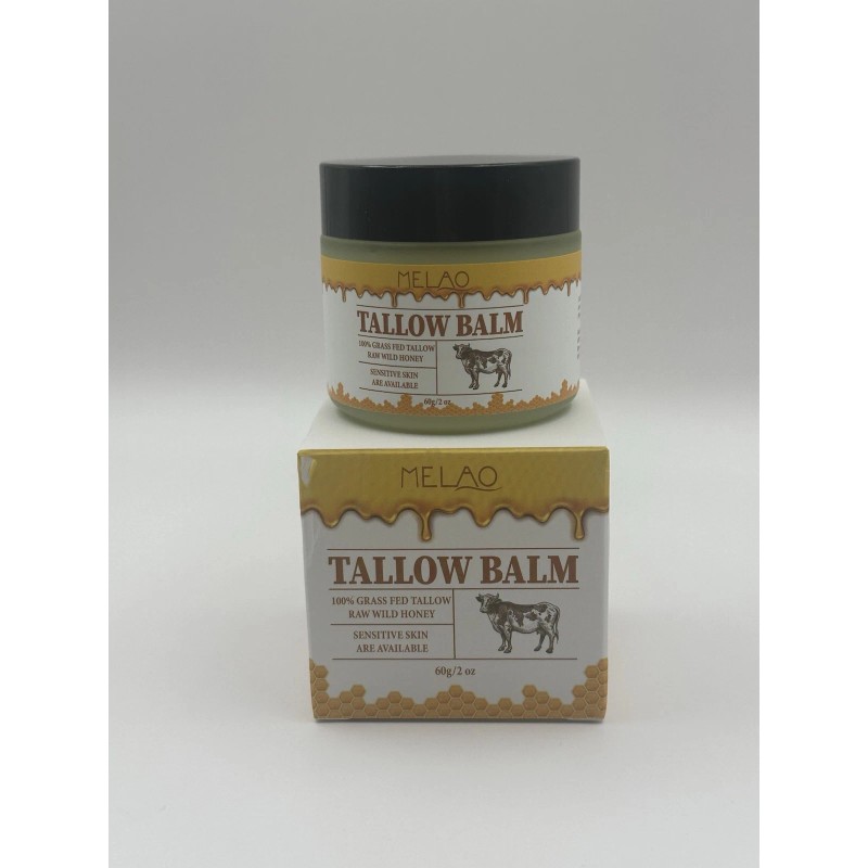 Melao Beef Tallow & Honey Balm for Face & Skin,
