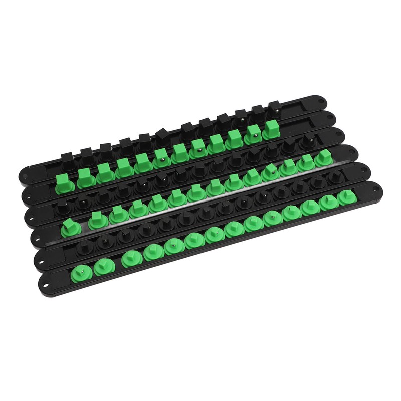 6pcs Socket Organizer 360° Swivel Removable End Cap 1/4 Inch