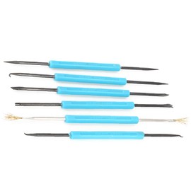 Mxtech Soldering Pick Set, Double-Headed Soldering Aid Tool, 6 Pieces, Portable, Pencil Style, Electronics Repair
