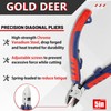 GOLD DEER Precision Diagonal Wire Cutting Pliers Wire Flush Cutter