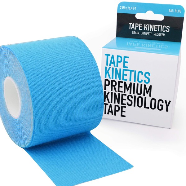 TAPE KINETICS Premium Kinesiology Tape | 2" x 16.4 ft | Waterproof & Latex-Free (Blue)
