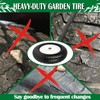 14.5" Flat-Free Solid Wheelbarrow Tire & Wheel 3.50-8 Universal Fit