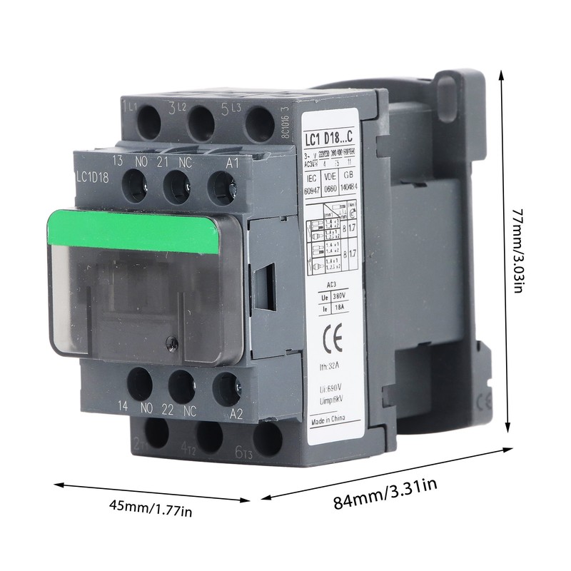 LC1D18 AC Contactor 380V Rated Voltage Industrial Electric AC Contactor
