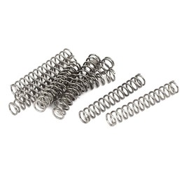 TOP-VIGOR 10Pcs Compression Spring, 5mm OD,0.6mm Wire Size,30mm Free Length Dual Extended Durable Dual Hook Tension Spring for Furniture Screen Doors Repair Projects